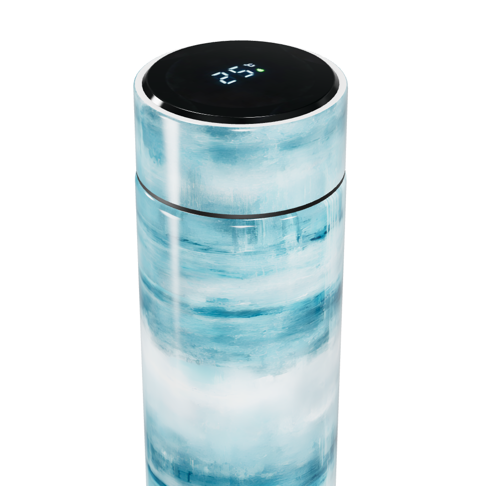 Garrafa Térmica Touch Azul - Estampa Abstrata