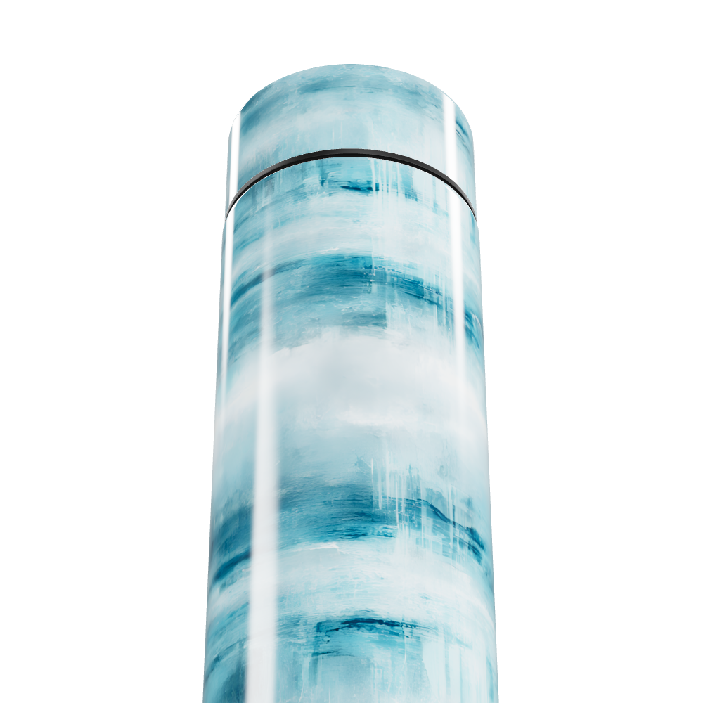 Garrafa Térmica Touch Azul - Estampa Abstrata