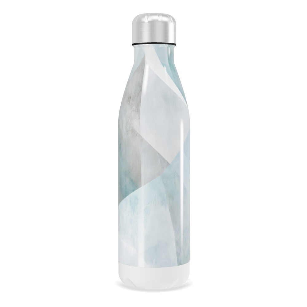 Garrafa Inox Azul - Estampa Geométrica