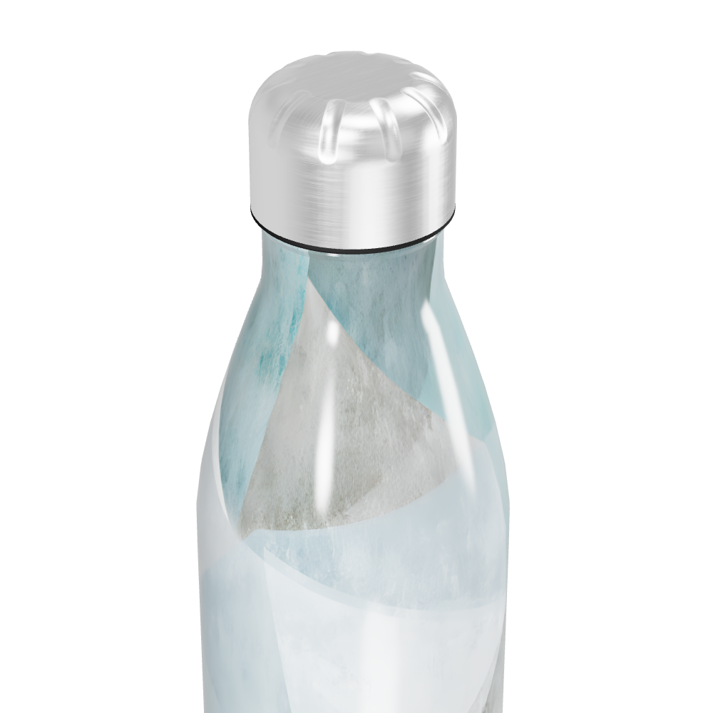 Garrafa Inox Azul - Estampa Geométrica