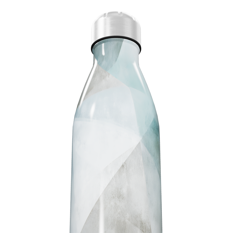 Garrafa Inox Azul - Estampa Geométrica