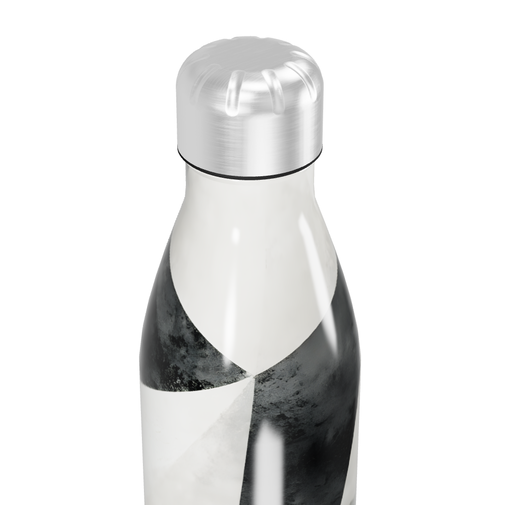Garrafa Inox Preto e Branco Geométrica