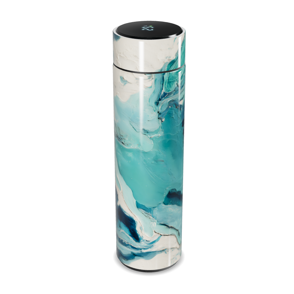 Garrafa Térmica Touch - Estampa Azul Mármore