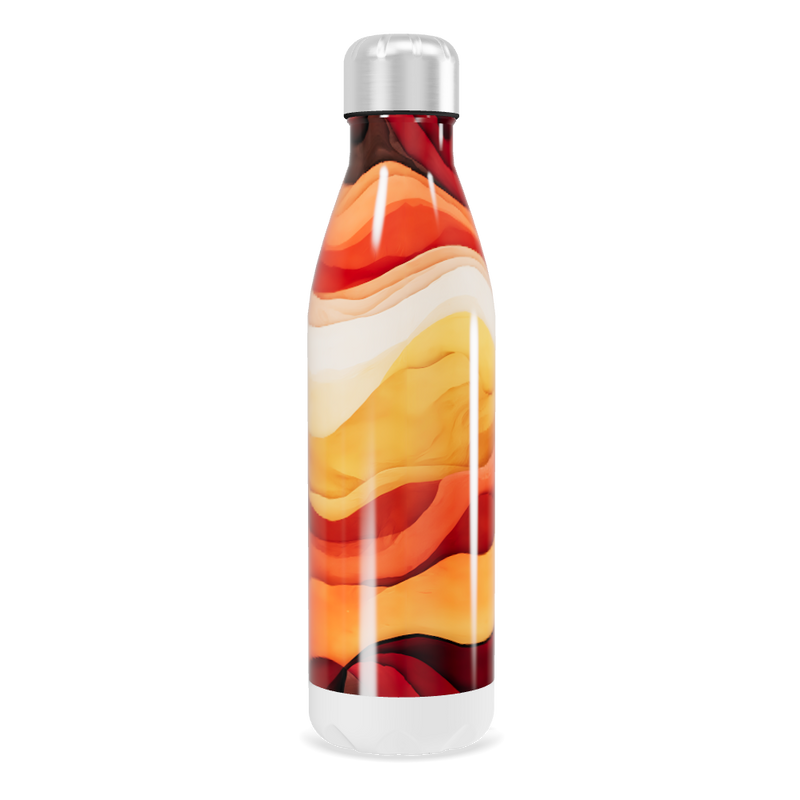 Garrafa Inox - Estampada Laranja e Vermelha