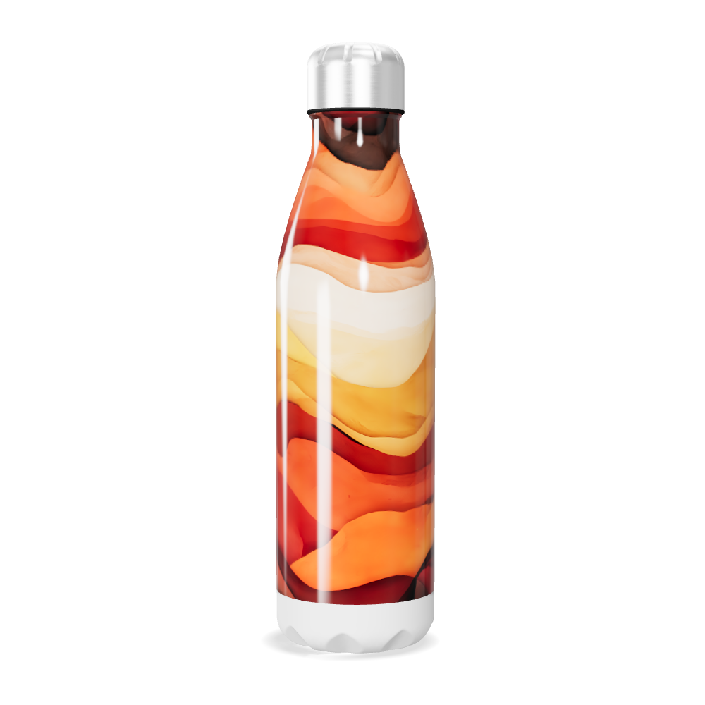 Garrafa Inox - Estampada Laranja e Vermelha