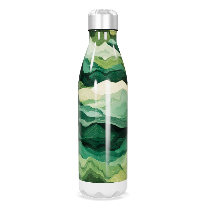 Garrafa Inox Verde - Estampa Abstrata