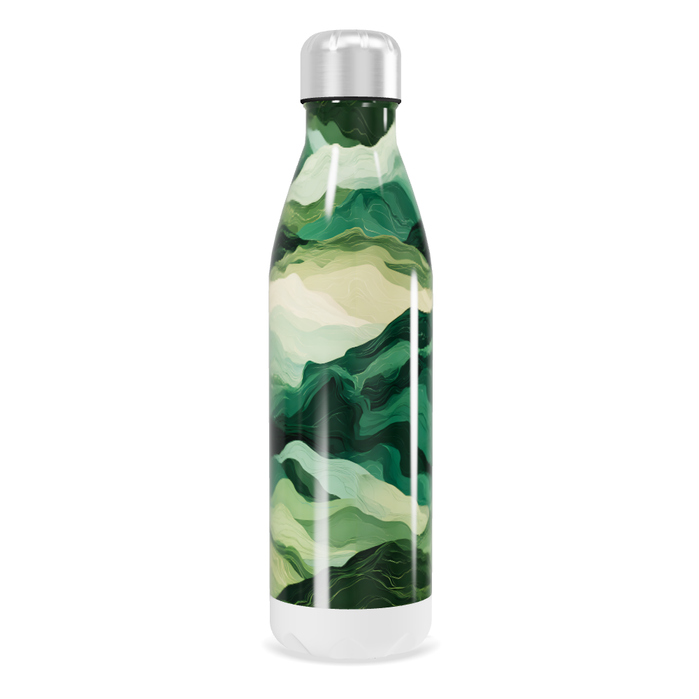 Garrafa Inox Verde - Estampa Abstrata