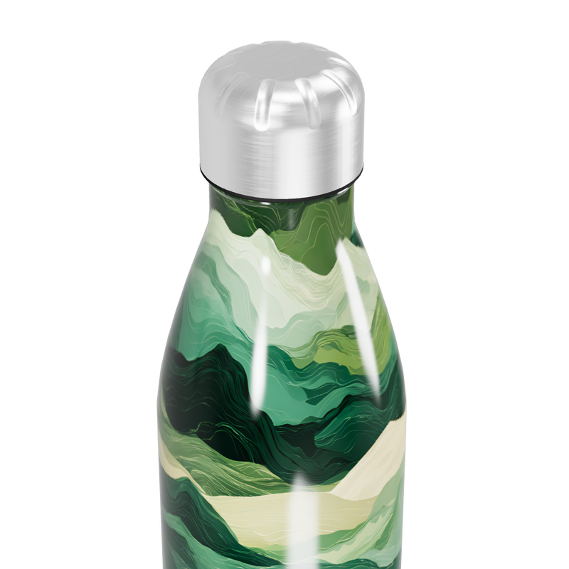 Garrafa Inox Verde - Estampa Abstrata