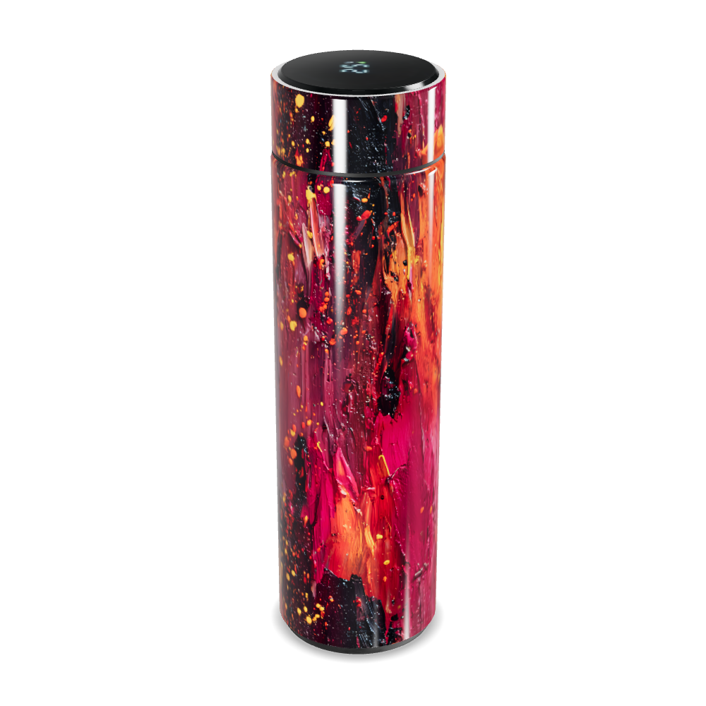 Garrafa Térmica Touch - Estampa Abstrata Colorida