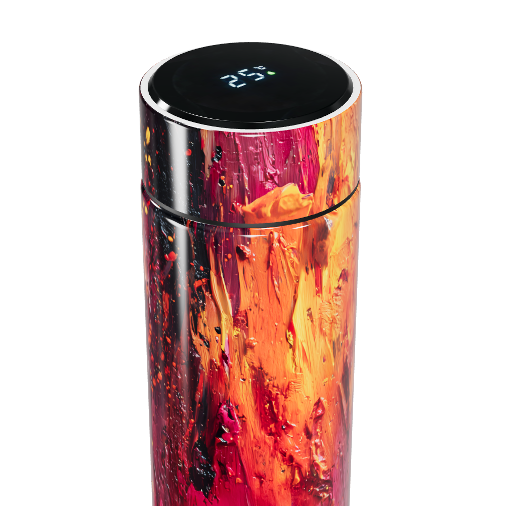 Garrafa Térmica Touch - Estampa Abstrata Colorida