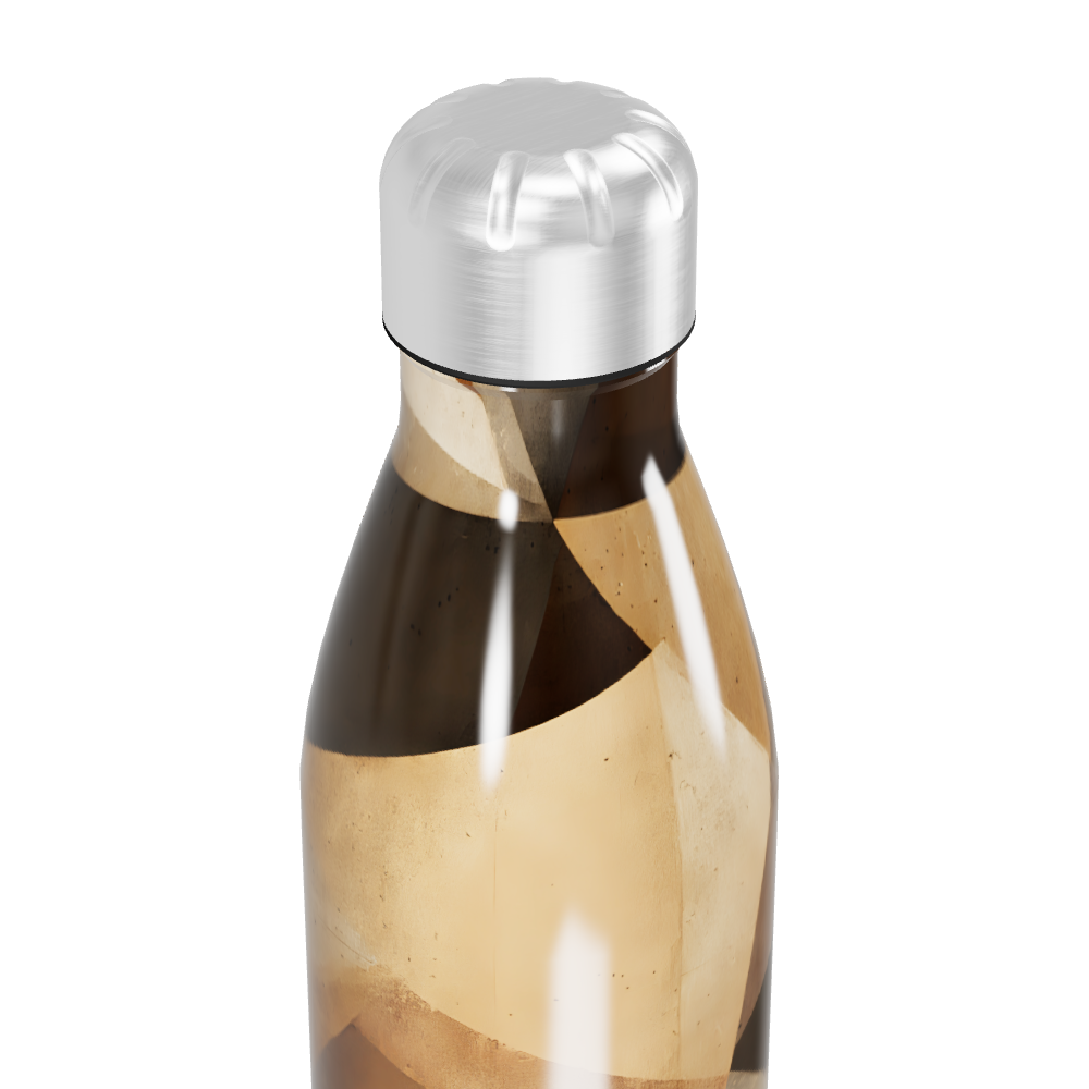 Garrafa Inox - Estampada Geométrica Marrom
