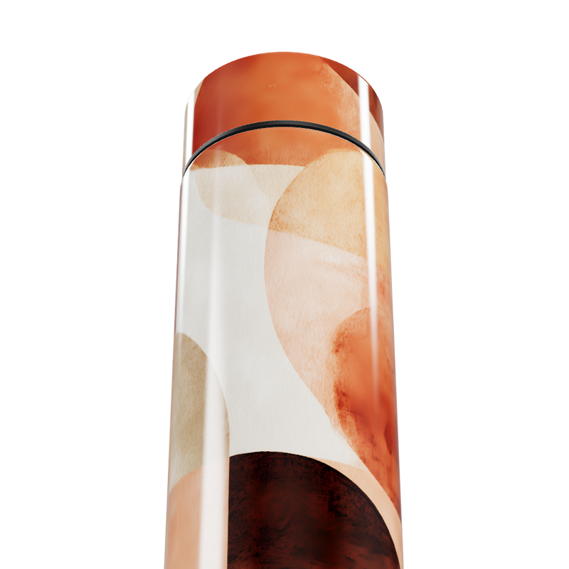 Garrafa Térmica Touch - Estampa Abstrata Laranja