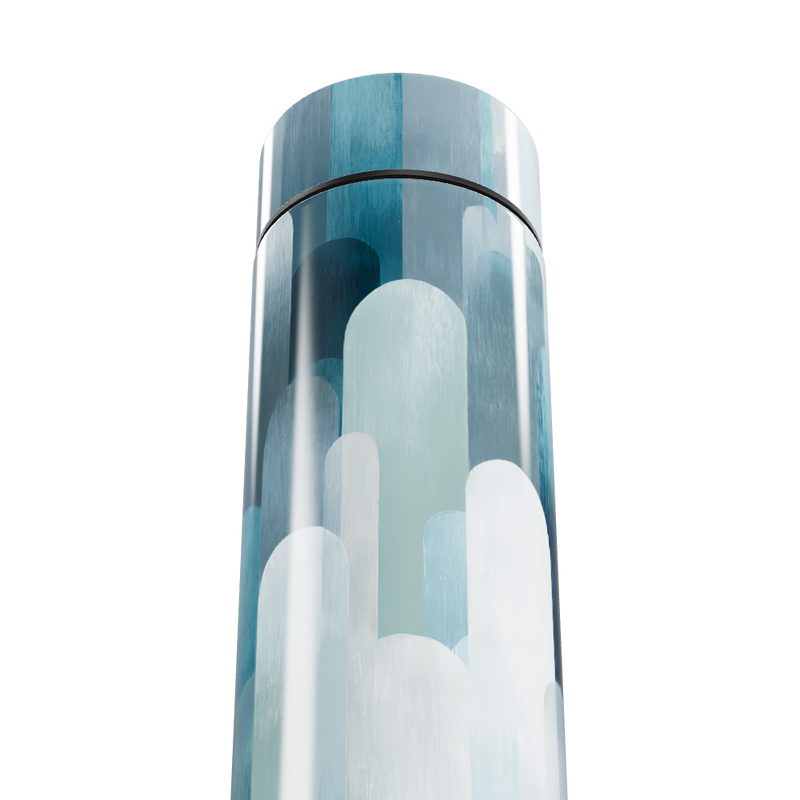 Garrafa Térmica Touch - Estampa Azul e Branca