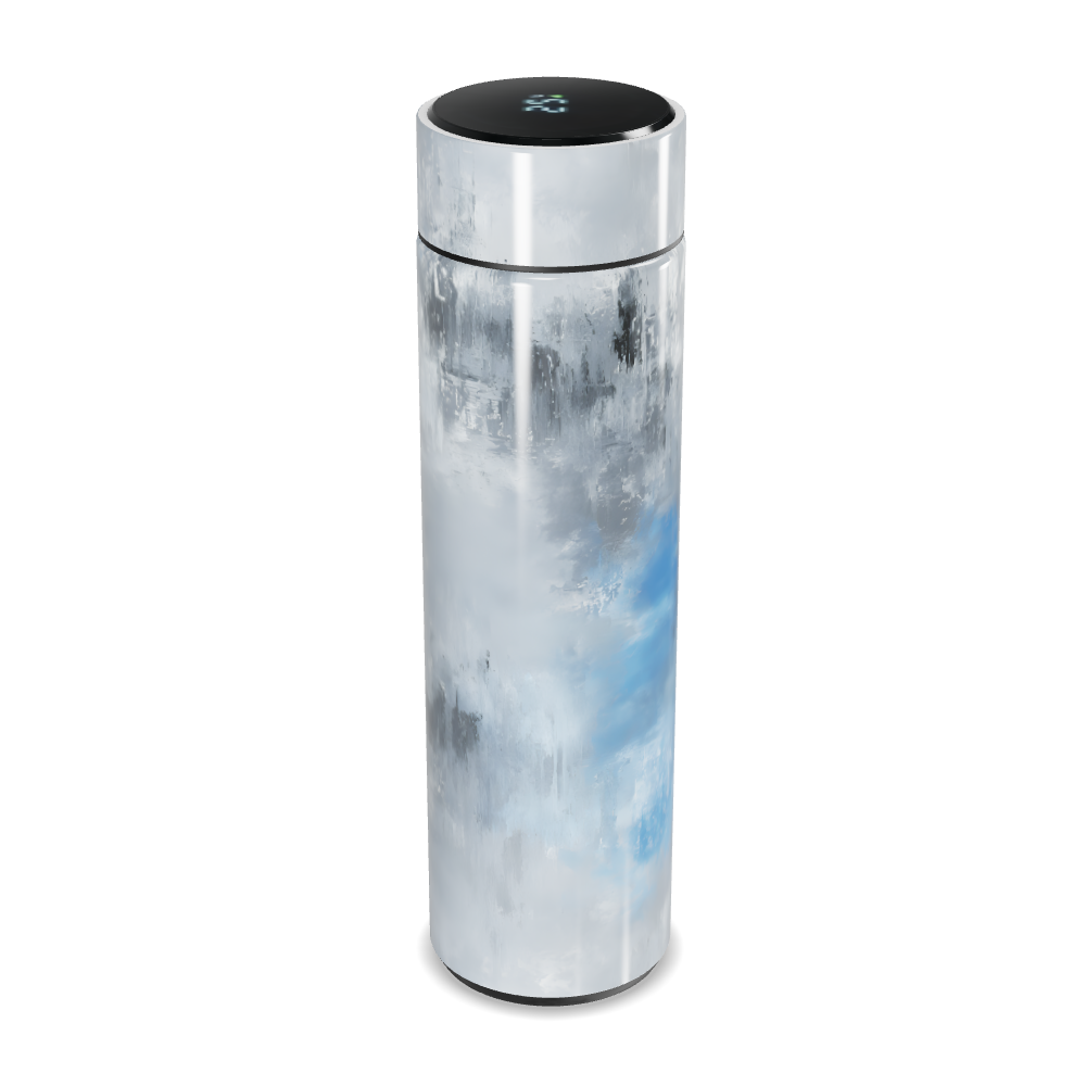 Garrafa Térmica Touch - Azul e Cinza Digital