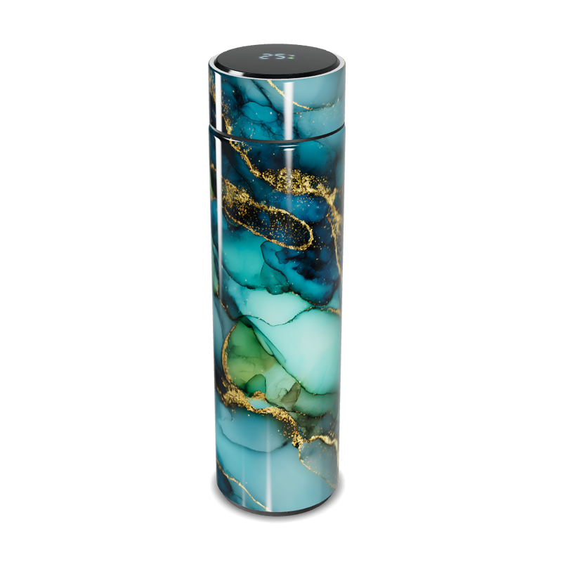 Garrafa Térmica Touch - Azul Mármore Digital