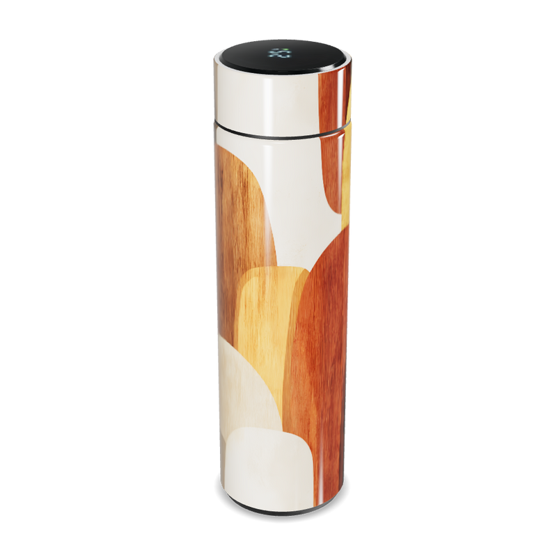 Garrafa Térmica Touch - Design Madeira Colorida