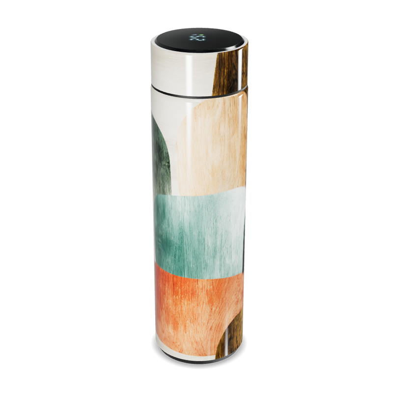 Garrafa Térmica Touch - Estampa Colorida Madeira