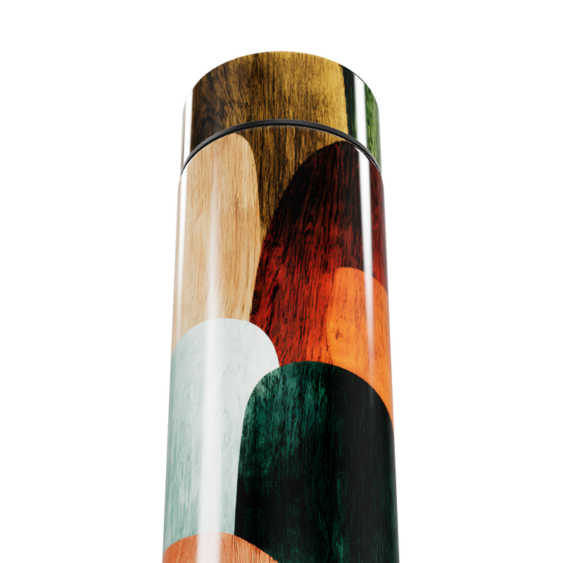 Garrafa Térmica Touch - Estampa Colorida Madeira