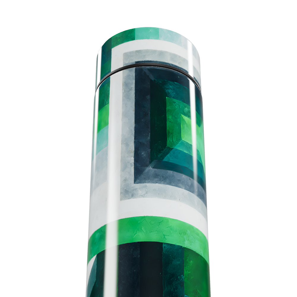 Garrafa Térmica Touch - Estampa Geométrica Verde