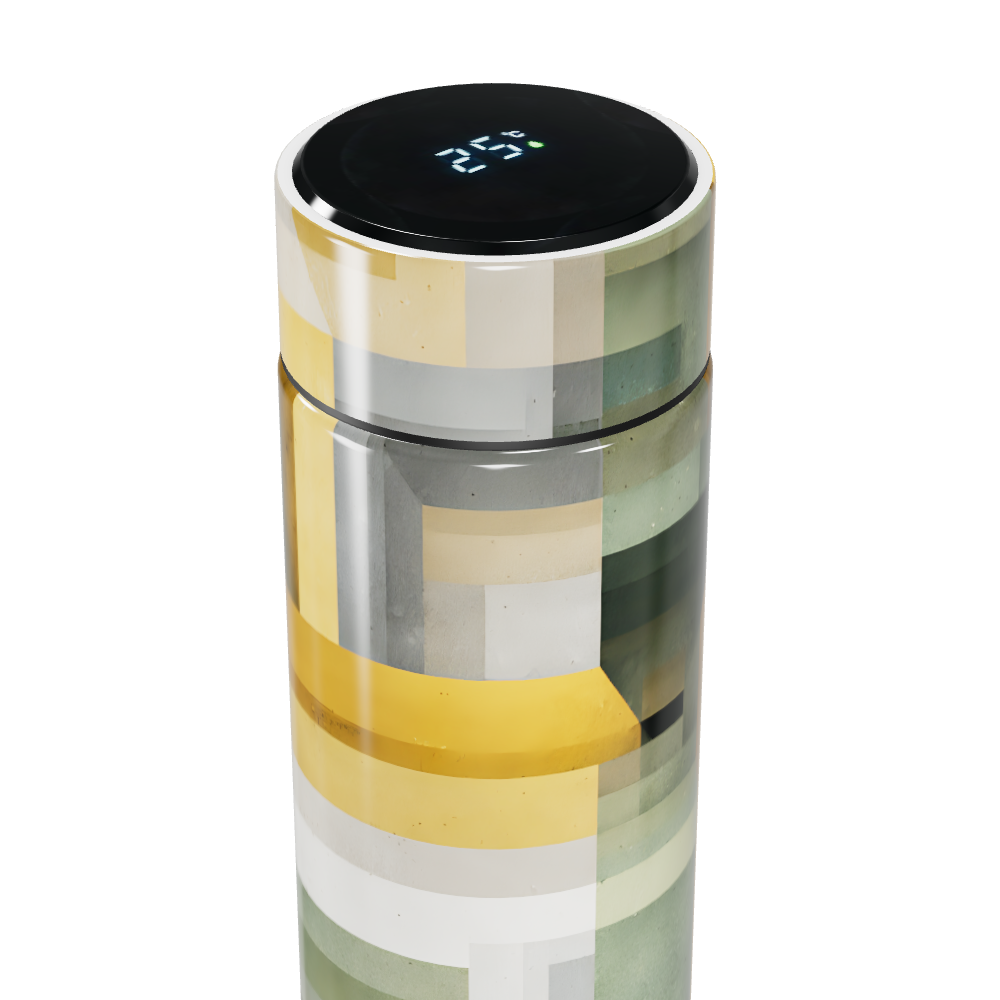 Garrafa Térmica Touch - Estampa Geométrica Colorida