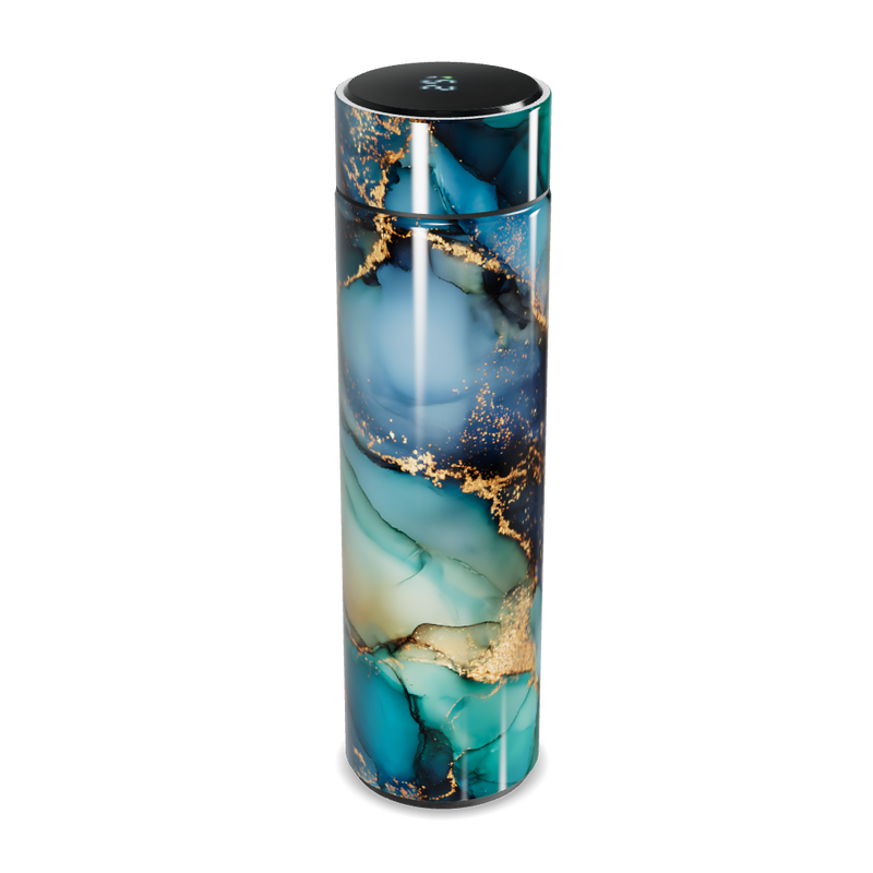 Garrafa Térmica Touch - Design Mármore Azul