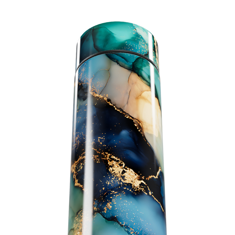 Garrafa Térmica Touch - Design Mármore Azul