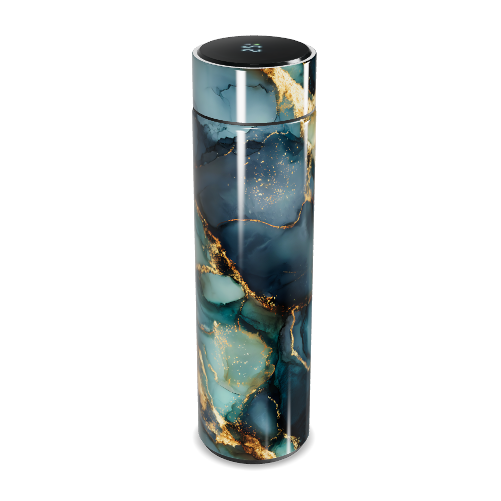 Garrafa Térmica Touch - Mármore Azul Digital