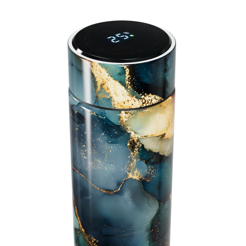 Garrafa Térmica Touch - Mármore Azul Digital