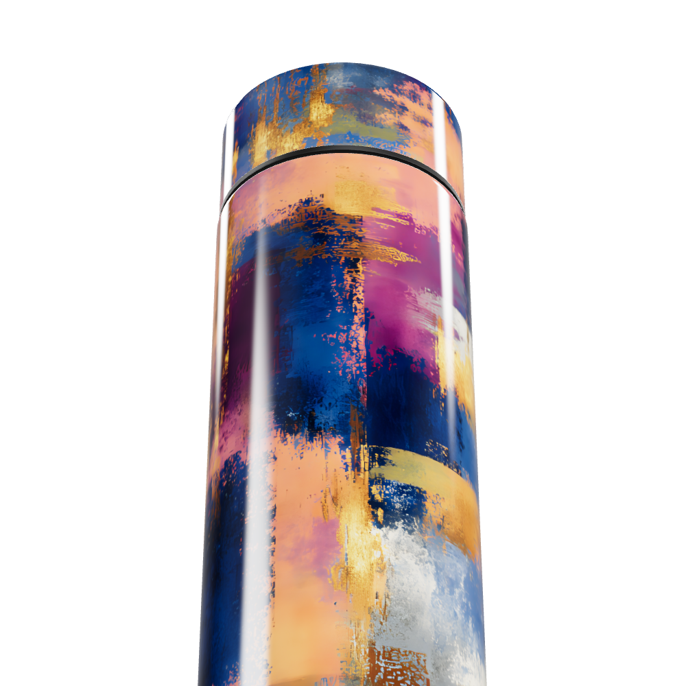 Garrafa Térmica Touch - Estampa Abstrata Colorida