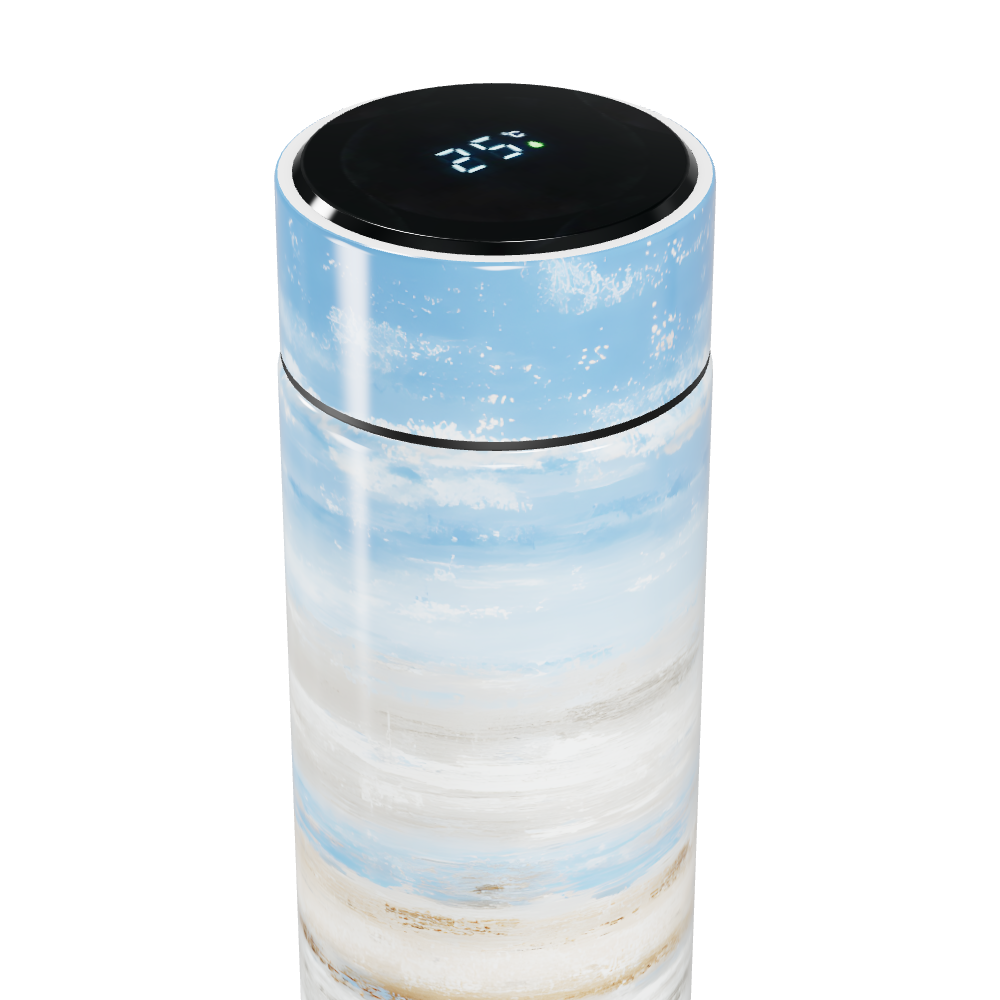 Garrafa Térmica Touch - Azul com Estampa