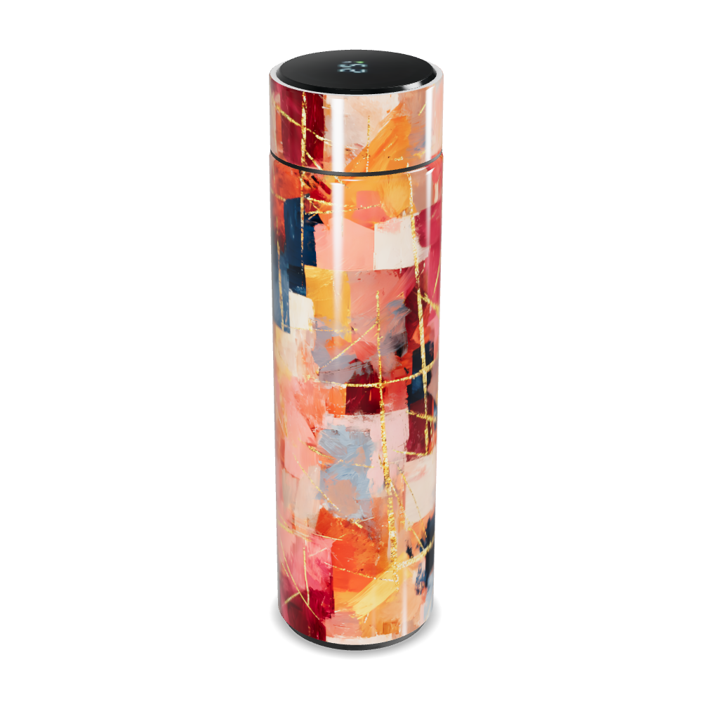 Garrafa Térmica Touch - Estampa Abstrata Colorida