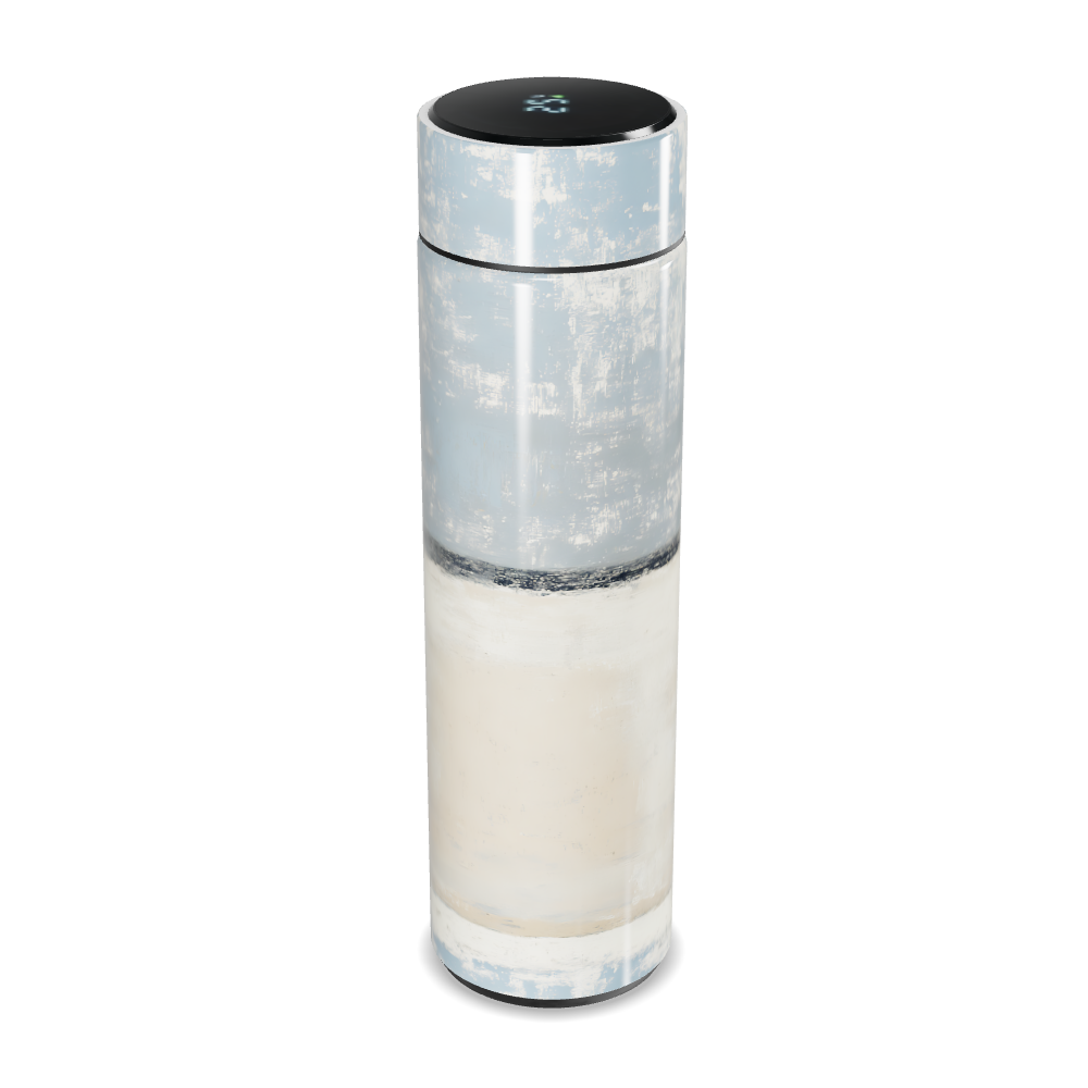 Garrafa Térmica Touch - Azul e Branca Digital