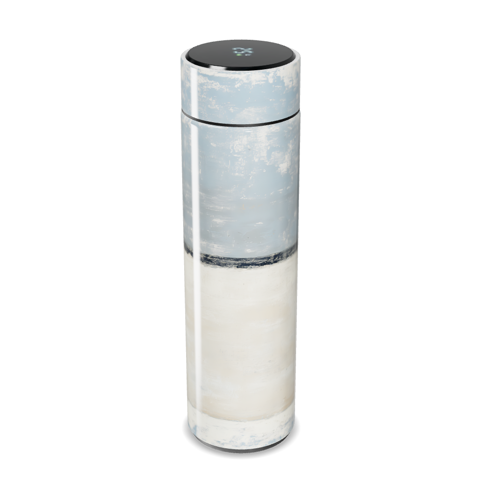 Garrafa Térmica Touch - Azul e Branca Digital