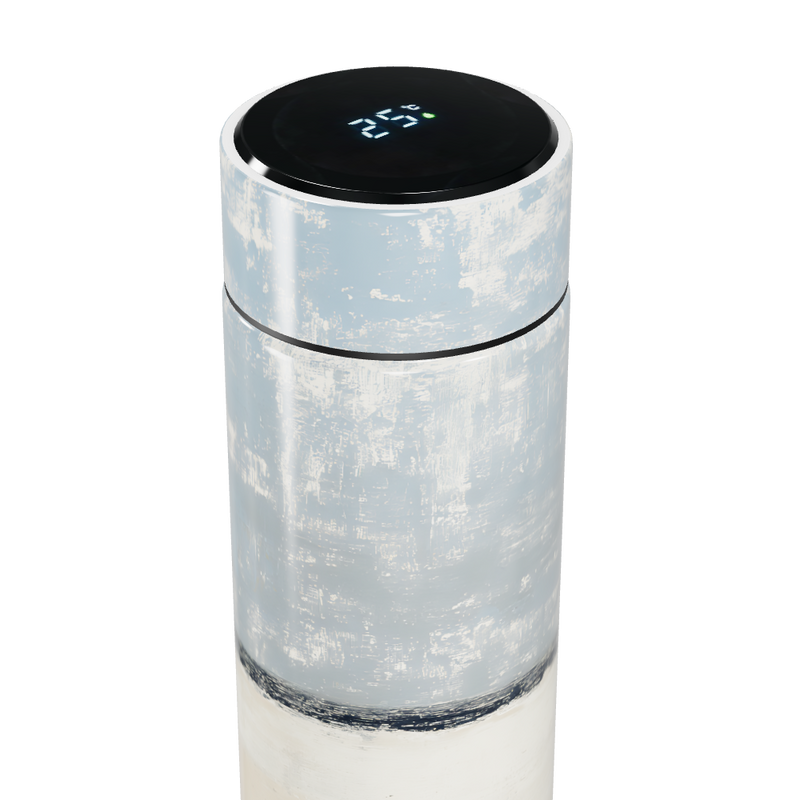 Garrafa Térmica Touch - Azul e Branca Digital