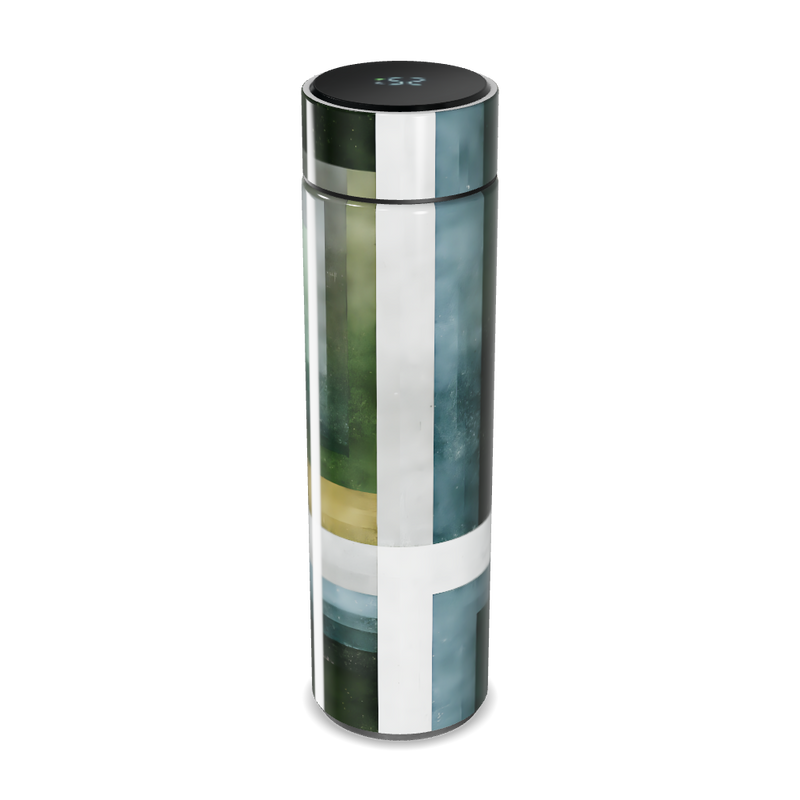 Garrafa Térmica Touch - Estampa Geométrica Verde