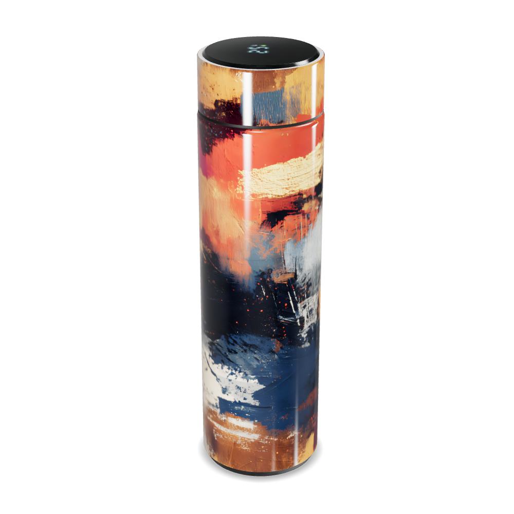 Garrafa Térmica Touch - Estampa Abstrata Colorida