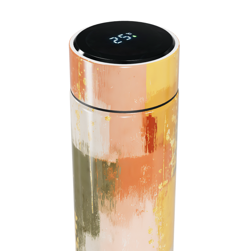 Garrafa Térmica Touch - Estampa Abstrata Colorida