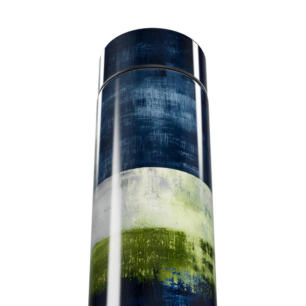 Garrafa Térmica Touch - Azul Verde Listras