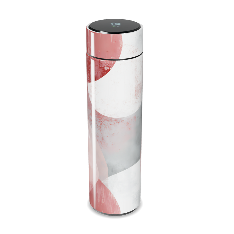 Garrafa Térmica Touch - Rosa com Desenho Abstrato