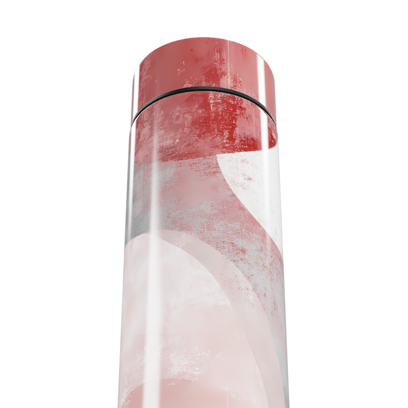 Garrafa Térmica Touch - Rosa com Desenho Abstrato