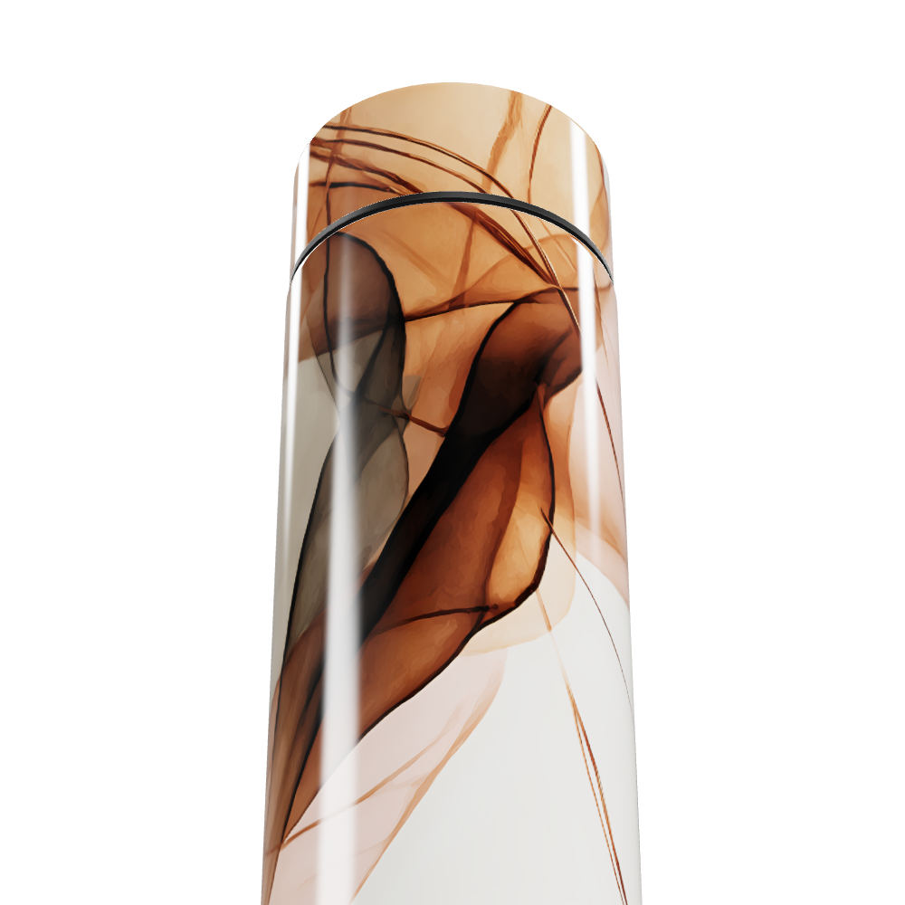 Garrafa Térmica Touch - Estampa Abstrata Marrom