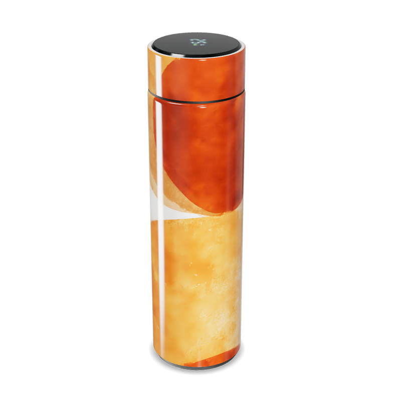 Garrafa Térmica Touch - Estampa Laranja e Branca