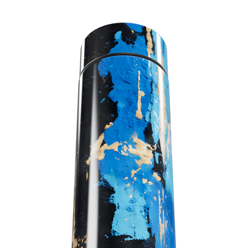 Garrafa Térmica Touch - Azul Abstrato Inox