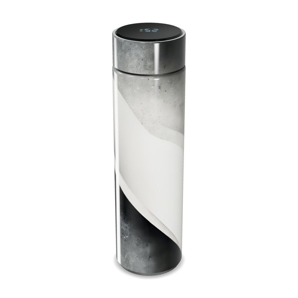 Garrafa Térmica Touch - Preta e Branca Digital