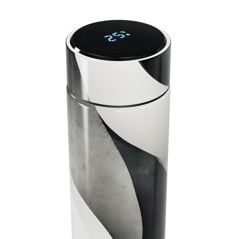 Garrafa Térmica Touch - Preta e Branca Digital