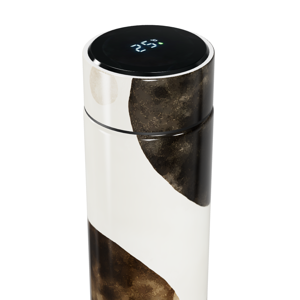 Garrafa Térmica Touch - Preto e Branco Texturizado