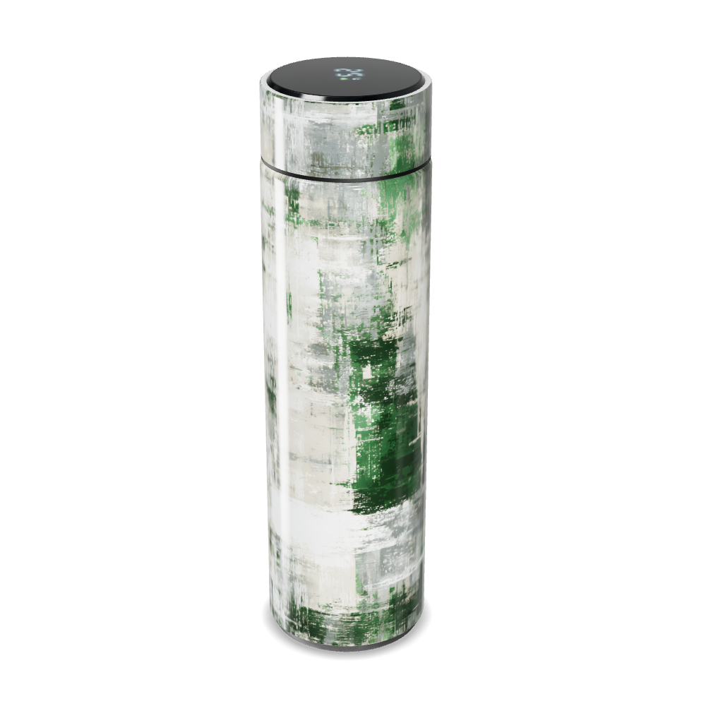 Garrafa Térmica Touch - Estampa Verde e Branco