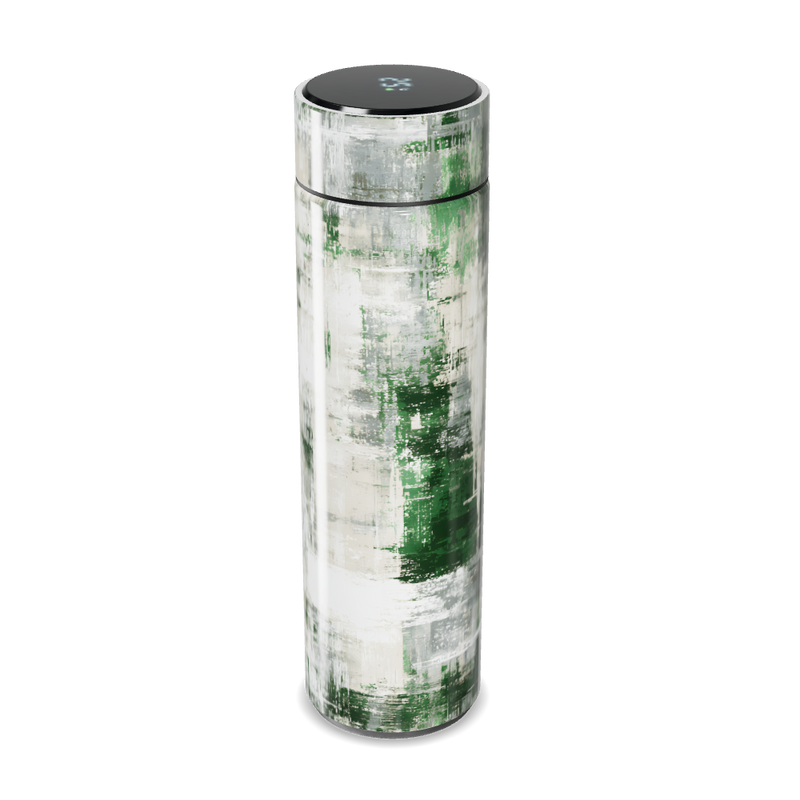 Garrafa Térmica Touch - Estampa Verde e Branco