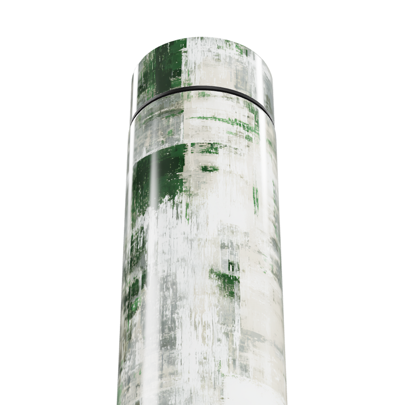 Garrafa Térmica Touch - Estampa Verde e Branco