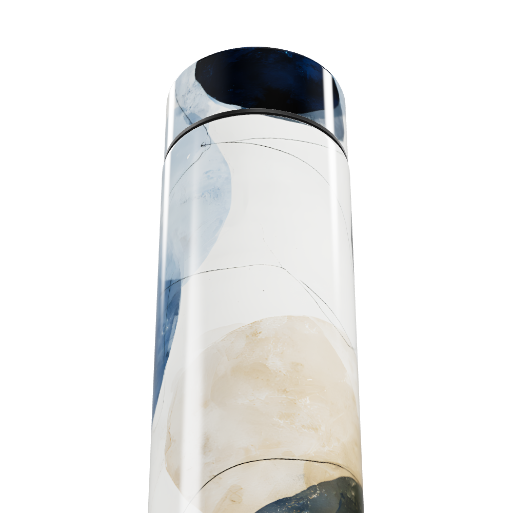 Garrafa Térmica Touch - Azul e Branca com Display